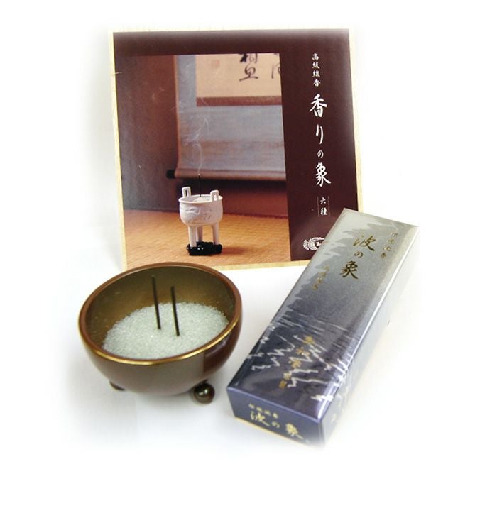 微煙】【線香】香りの象（かおりのしょう） 『伝統沈香 波の象』ー仏壇