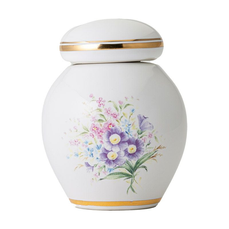 花壷、、陶器詳しく分かりません。 モチーフが選べる・てのひらに包むと 花ポット ミニ骨壷 陶器製 工芸品